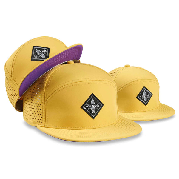 FAMILY Performance Caps Set of 3 in Yellow Lilac