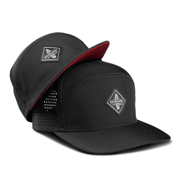 SOULBUDDY Performance Caps Set of 2 in Black Red