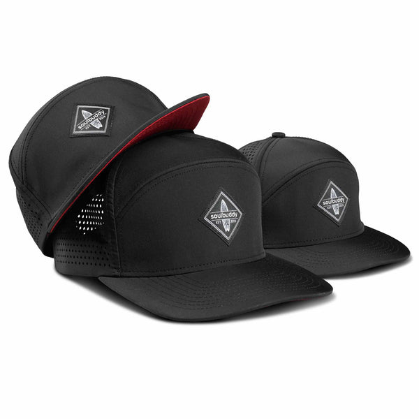 FAMILY Performance Caps Set of 3 in Black Red