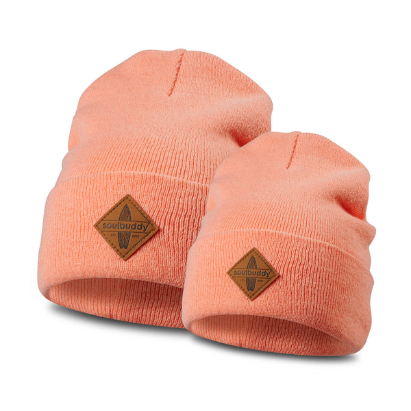 SOULBUDDY Beanies Set of 2 in Salmon Pink