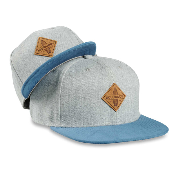 Duo casquettes snapback SOULBUDDY (set de 2) en Gris-Bleu