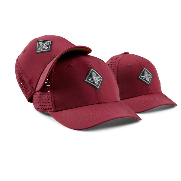 FAMILY Sports Caps Set of 3 in Bordeaux Red