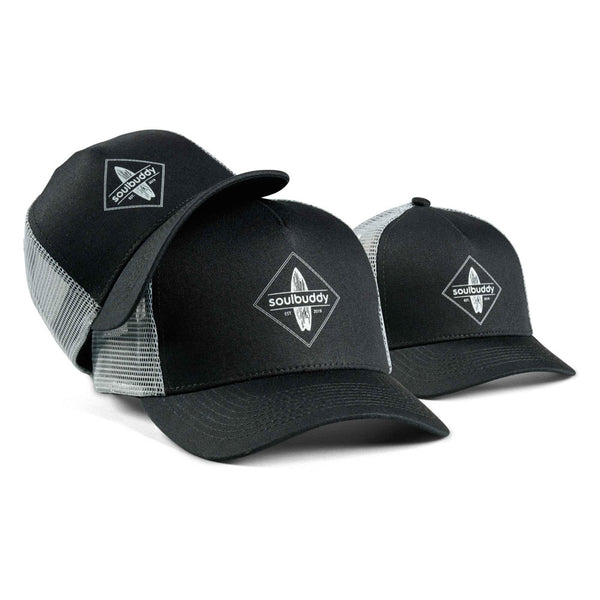 FAMILY Trucker Caps Set of 3 in Black-Grey