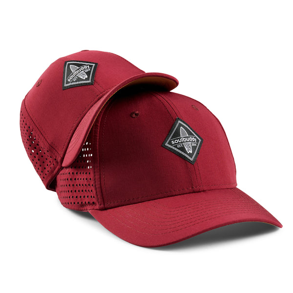 SOULBUDDY Sports Caps Set of 2 in Bordeaux Red