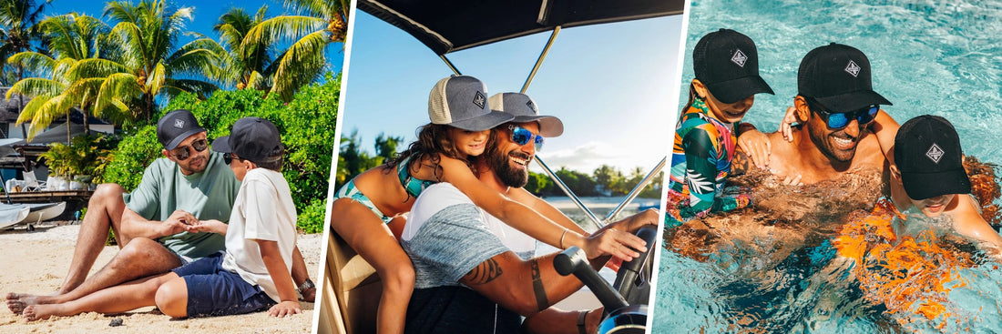 Vatertagsgeschenk – Partnerlook Caps für Papa und Kind