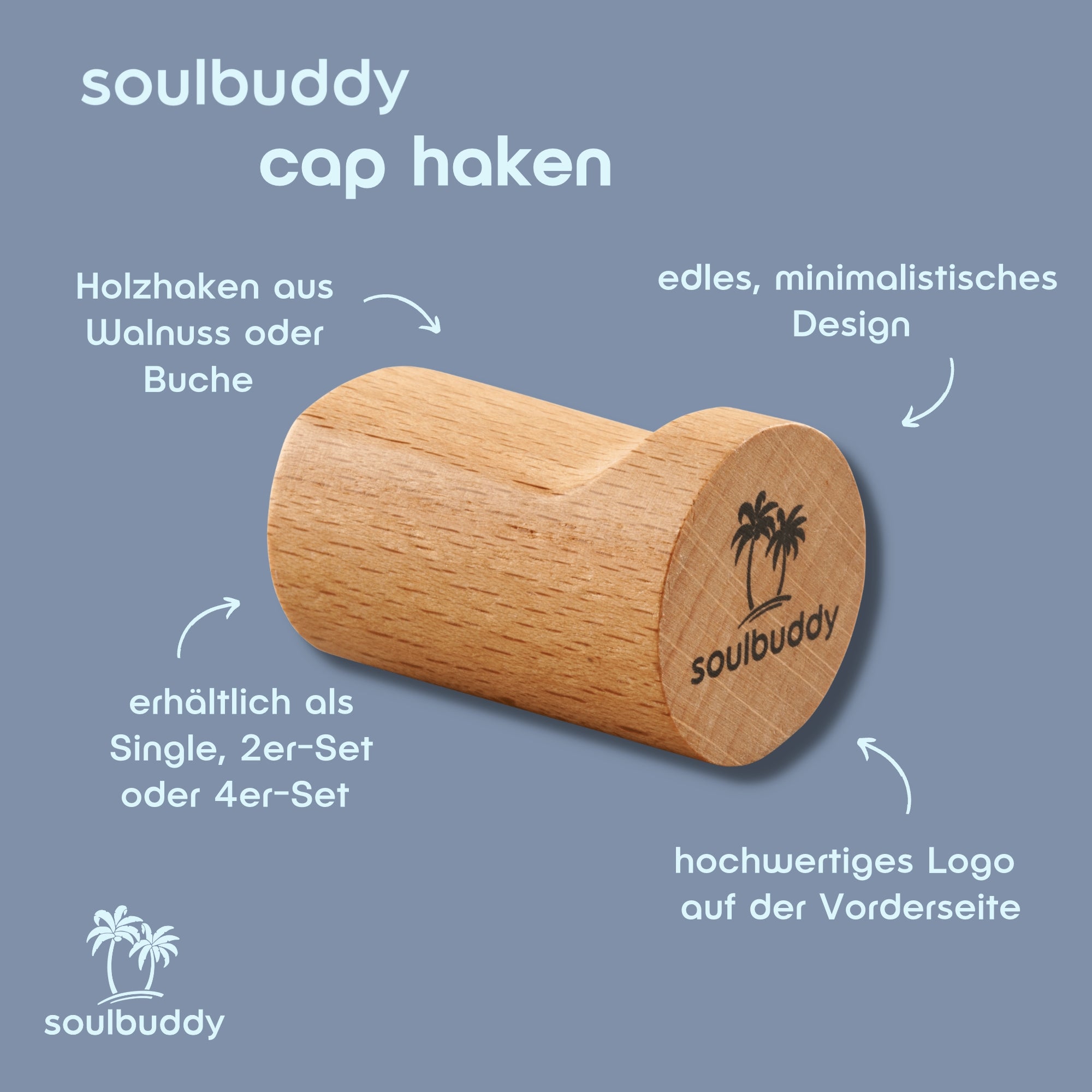 Soulbuddy Cap Haken Buche - Details
