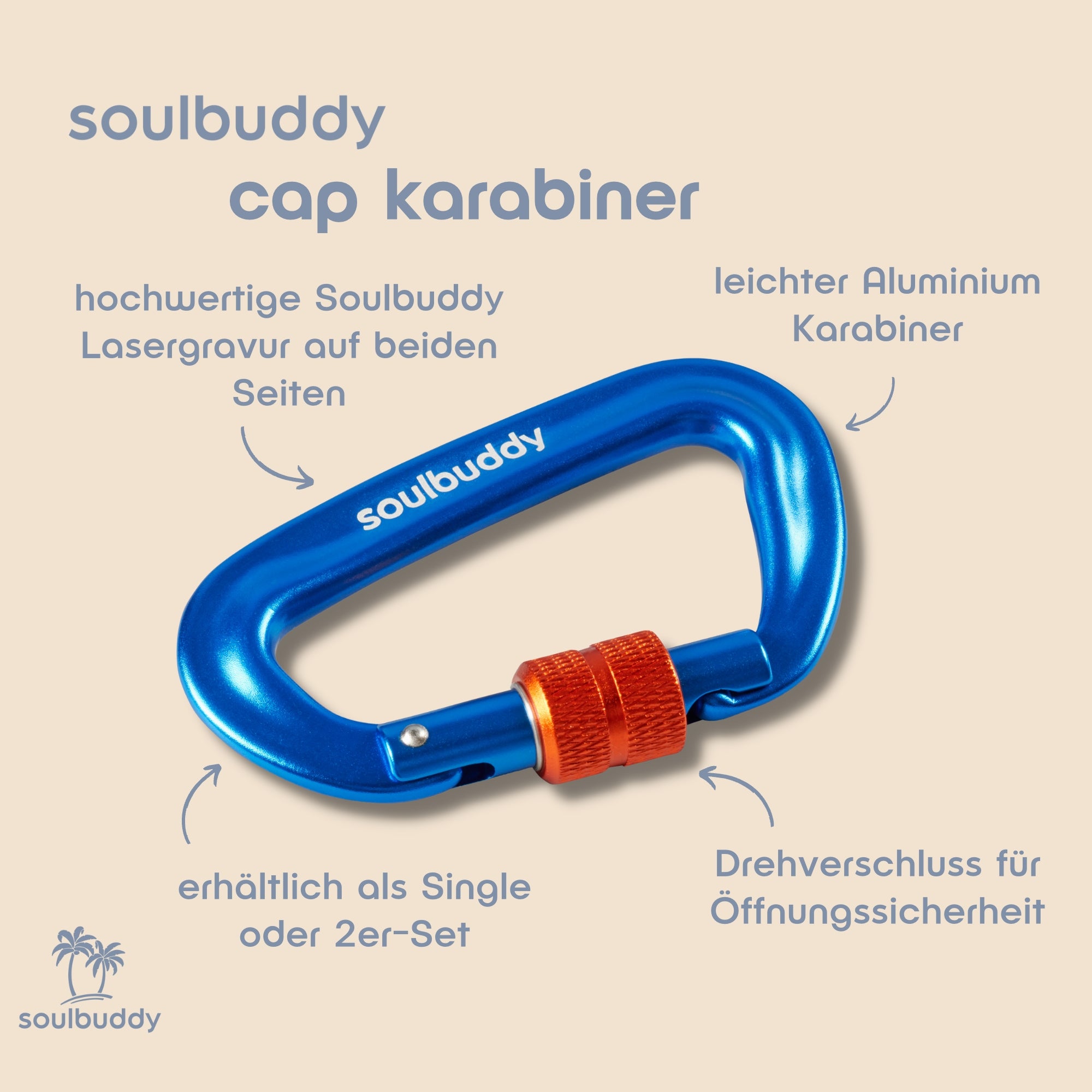 Soulbuddy Cap Karabiner - Details