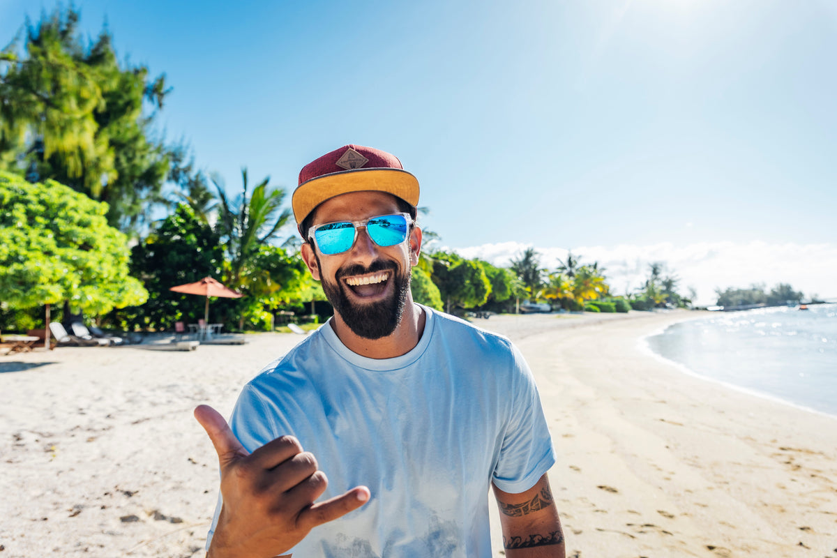 Casquettes assorties Soulbuddy parents et enfants – séance photo à l'île Maurice