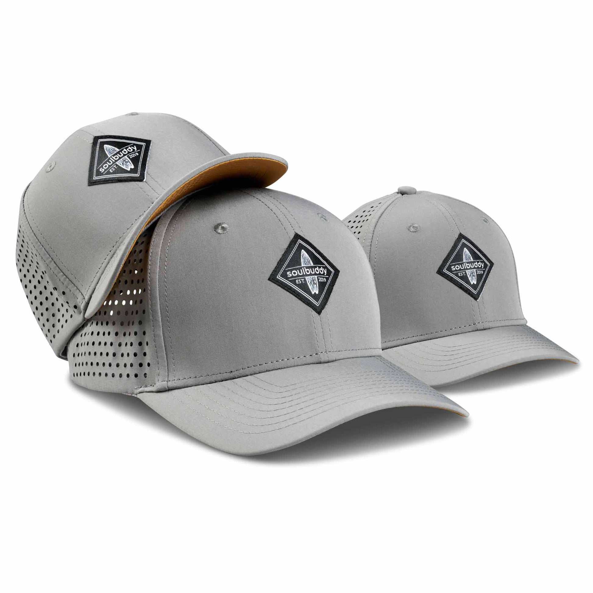 Family Sports Cap 3er-Set in grau