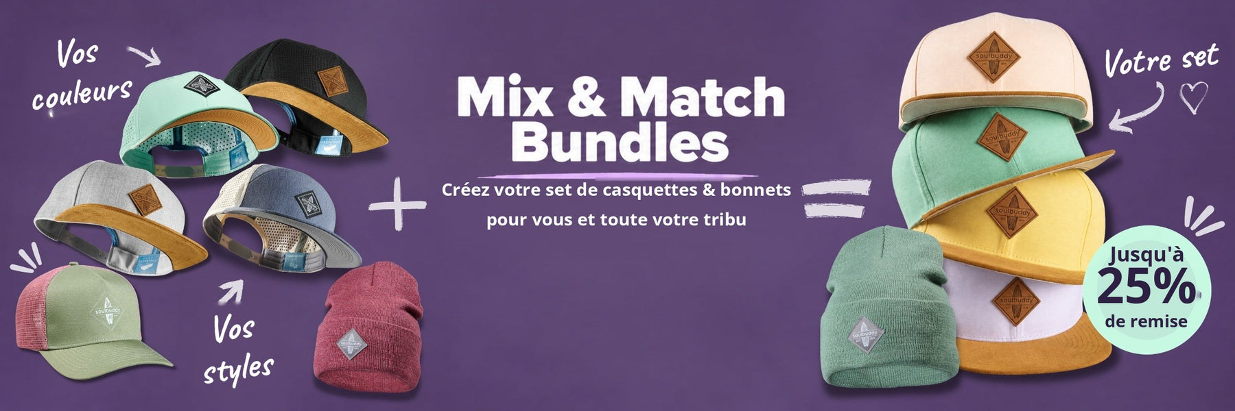 Bundles Mix & Match : composez vos casquettes & bonnets assortis pour toute la famille – jusqu’à 25 % de remise