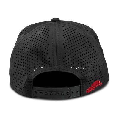 Soulbuddy Kinder Performance Cap in Black Red – Rückansicht