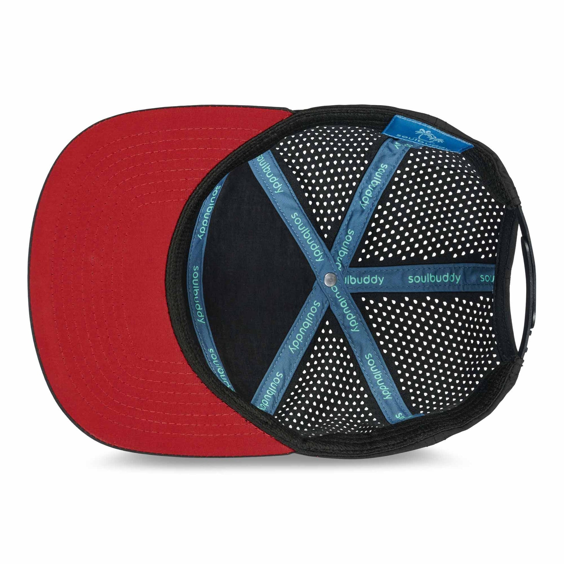 Performance Cap in Black Red Unten