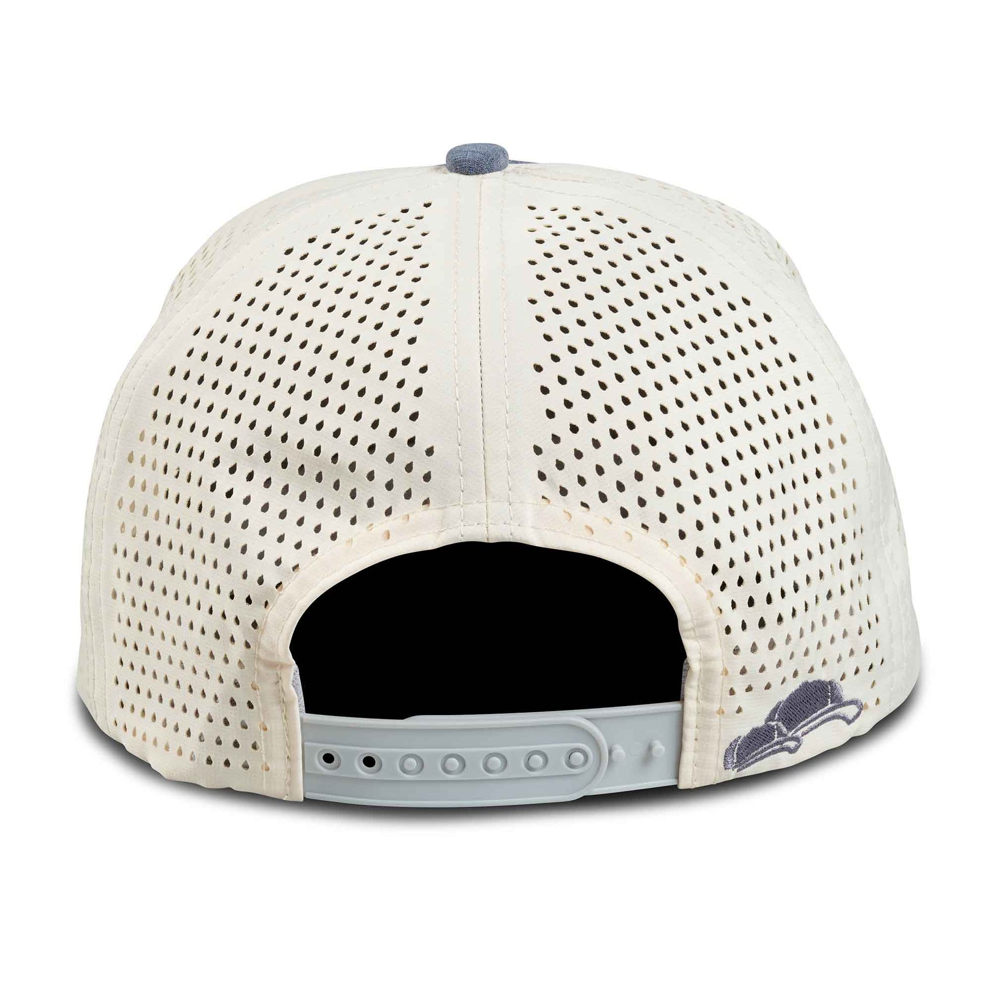 Performance Cap von Soulbuddy in Blau Creme Rückseite