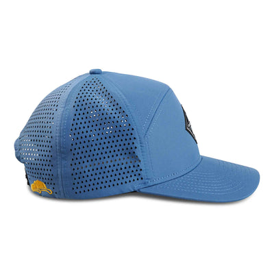 Soulbuddy Performance Cap für Damen und Herren in Blue Yellow – Seitenansicht