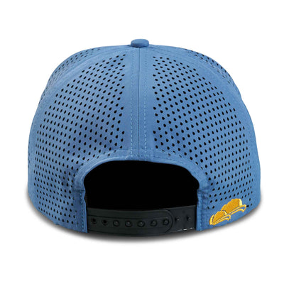 Soulbuddy Performance Cap für Damen und Herren in Blue Yellow – Rückansicht