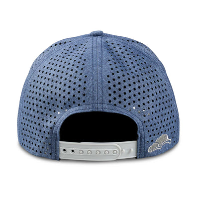 Soulbuddy Sports Cap für Damen und Herren in Deep Ocean Blue – Rückansicht mit Stick