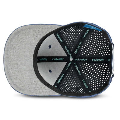 Soulbuddy Sports Cap für Damen und Herren in Deep Ocean Blue – Innenansicht
