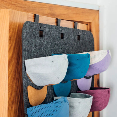 Crochets de porte Soulbuddy (lot de 3) pour l'organisateur de casquettes, fixés à une porte