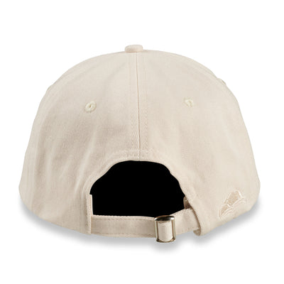 Soulbuddy Dad Hat Basecap für Damen und Herren in Cream – Rückansicht mit Stick, weitere Ansicht
