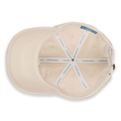Soulbuddy Dad Hat Basecap für Damen und Herren in Cream – Innenansicht