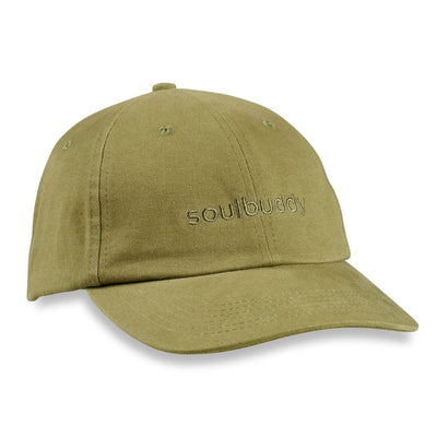 Soulbuddy Dad Hat Basecap für Damen und Herren in Olive – Vorderansicht, weitere Ansicht