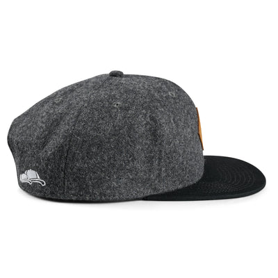 Soulbuddy Snapback Cap für Damen und Herren in Dunkelgrau – Seitenansicht