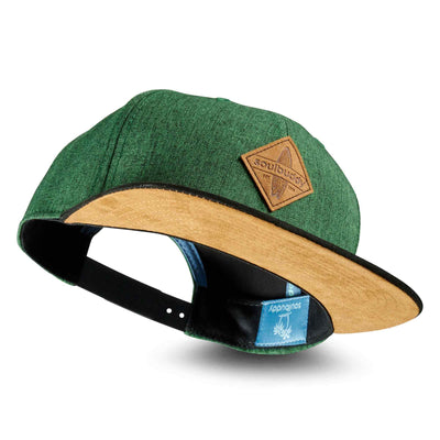 Soulbuddy Snapback Cap für Damen und Herren in Dunkelgrün – Produktansicht