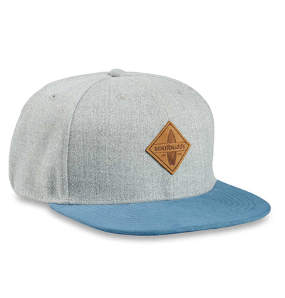 Soulbuddy Snapback Cap für Damen und Herren in Grau-Blau – Vorderansicht