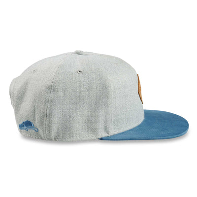 Soulbuddy Snapback Cap für Damen und Herren in Grau-Blau – Seitenansicht