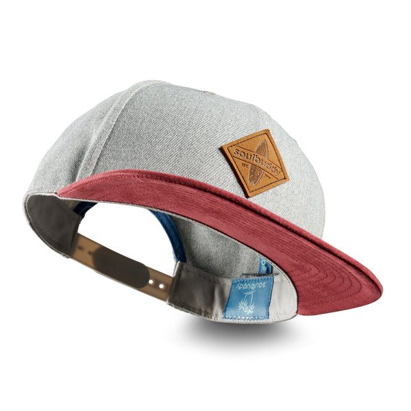 Casquette snapback ADULT en Gris-Rouge