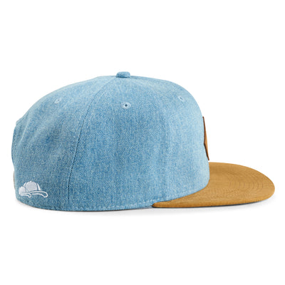 Soulbuddy Snapback Cap für Damen und Herren in Hellblau – Seitenansicht