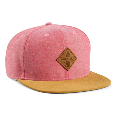 Soulbuddy Snapback Cap für Damen und Herren in Hellrot – Vorderansicht
