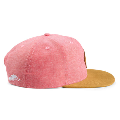 Soulbuddy Snapback Cap für Damen und Herren in Hellrot – Seitenansicht