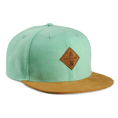 Soulbuddy Snapback Cap für Damen und Herren in Mintgrün – Vorderansicht
