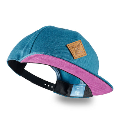 Soulbuddy Snapback Cap für Damen und Herren in Petrol Lila – Produktansicht