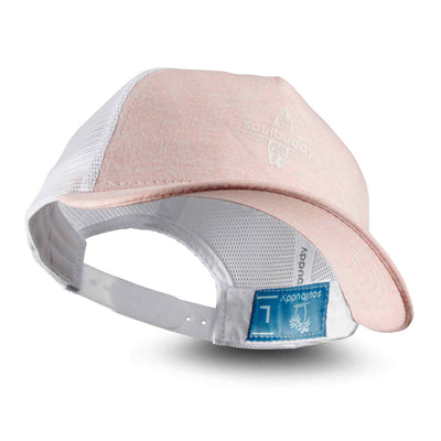 Soulbuddy Trucker Cap für Damen und Herren in Rosa-Weiß – Produktansicht