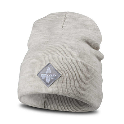 Soulbuddy Beanie Mütze für Erwachsene in Creme Melange – Produktansicht
