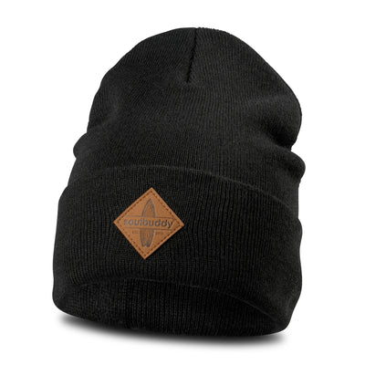 Soulbuddy Kinder Beanie Mütze in Tiefschwarz – Produktfoto