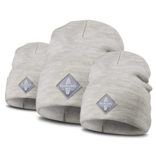 FAMILY Beanies Set of 3 in Cream Melange