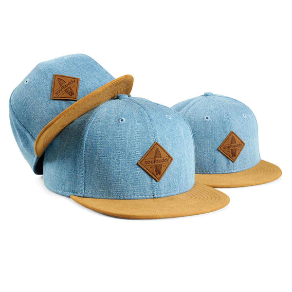 FAMILY Snapback Caps Set of 3 in Light Blue