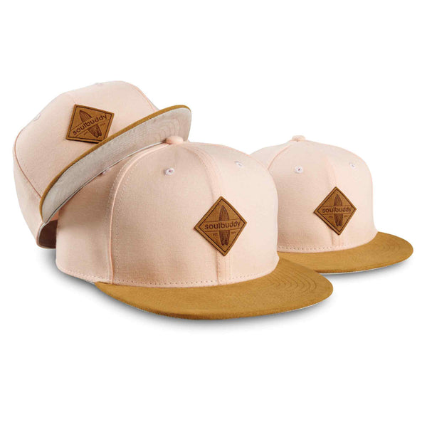 FAMILY Snapback Caps Set of 3 in Peach