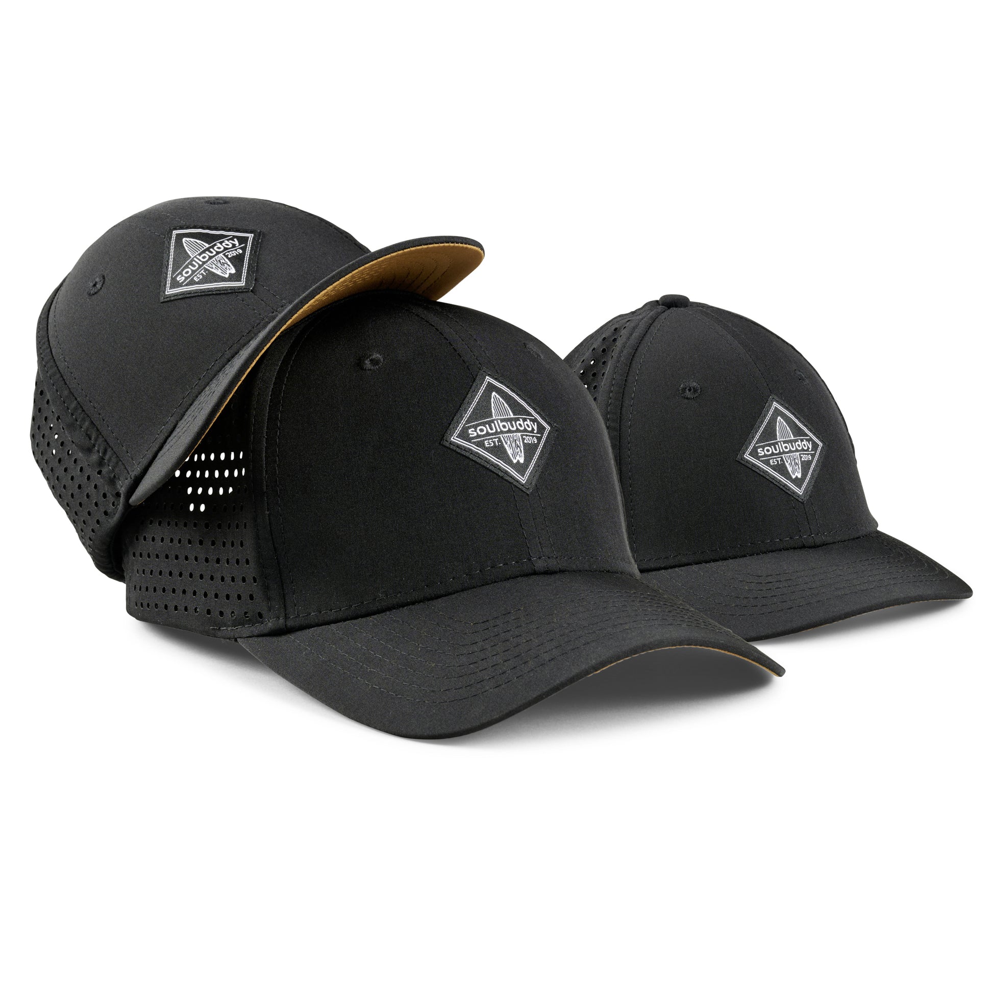 Family Sports Cap 3er-Set in schwarz