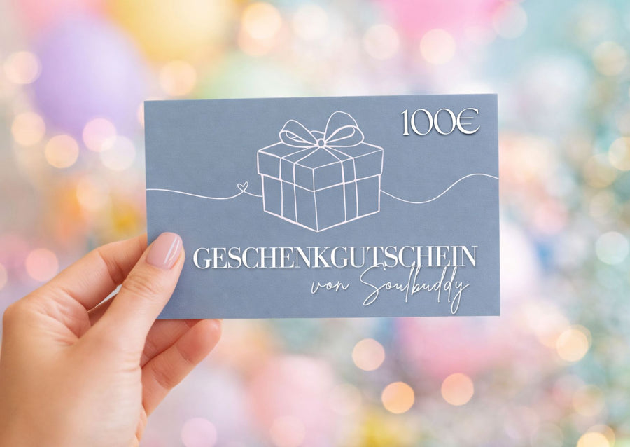 Geschenkgutschein in blau 100€