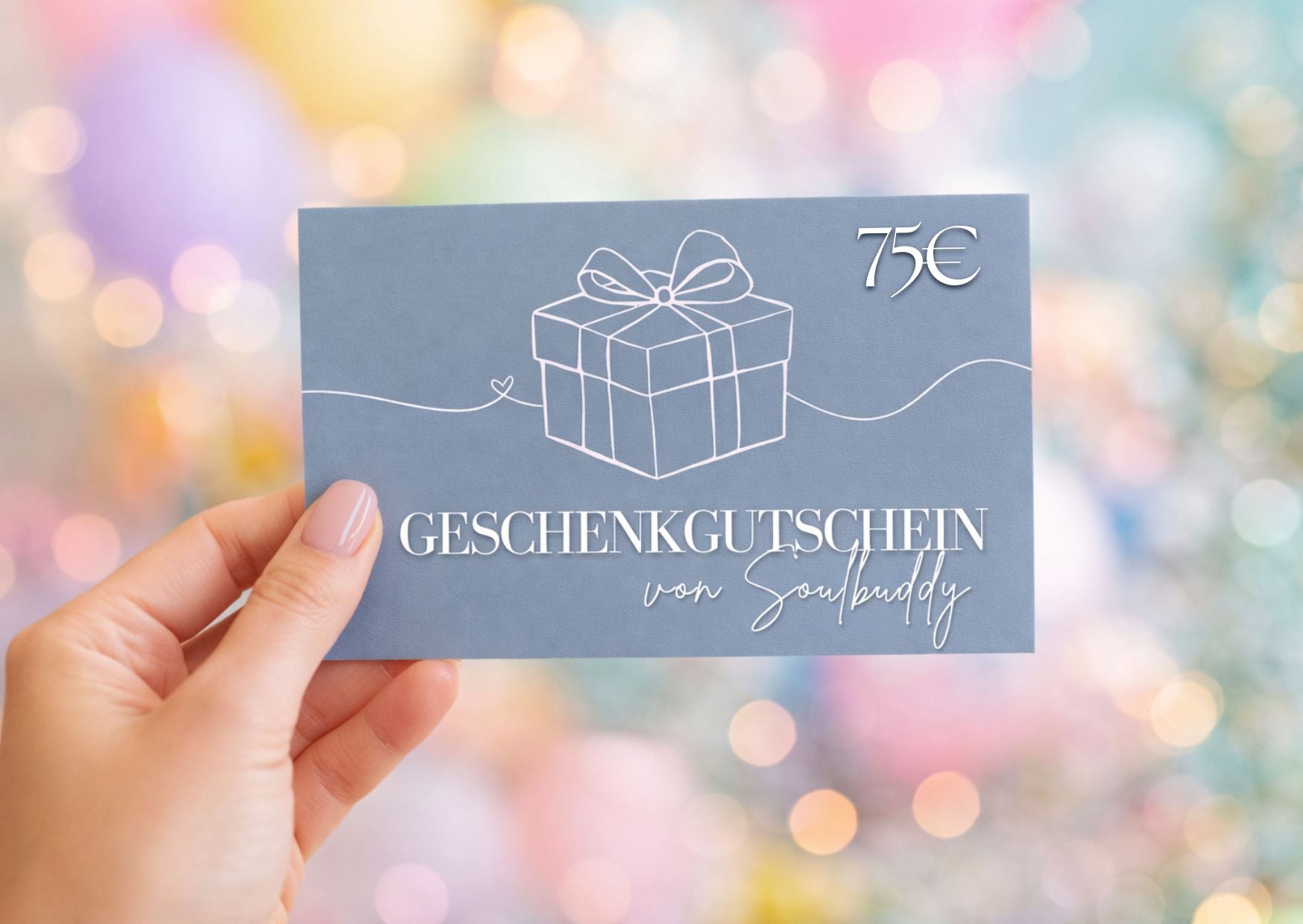 Geschenkgutschein in blau 75€