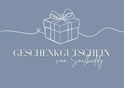 Geschenkgutschein in blau