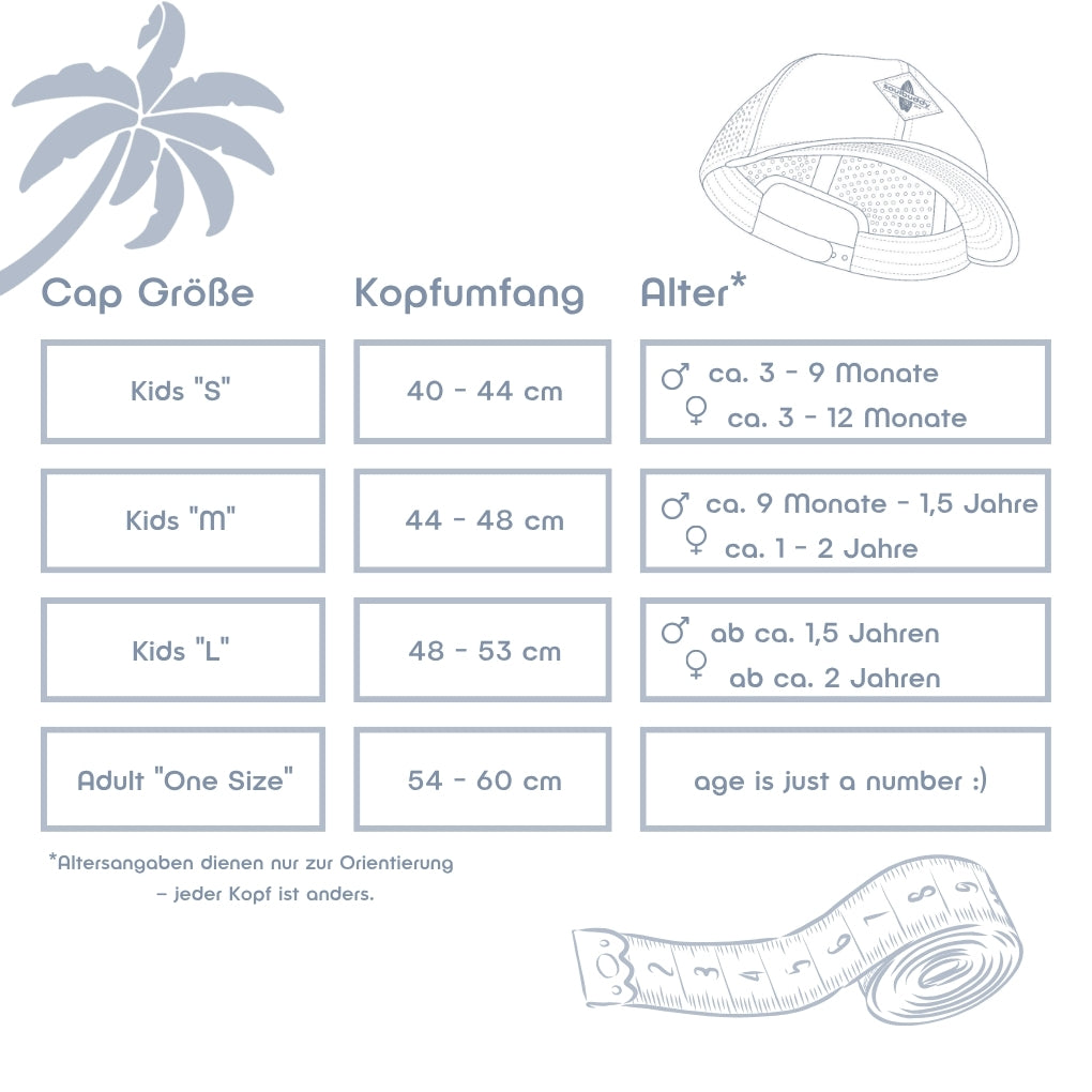 Größentabelle Sports Cap
