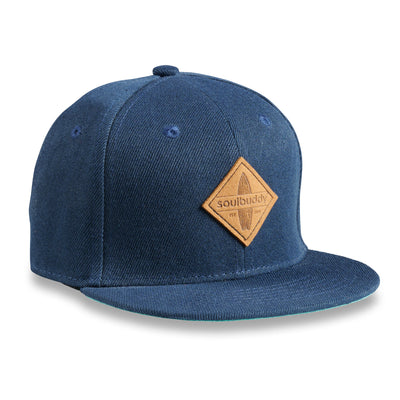 Soulbuddy Kinder Snapback Cap in Blau Türkis – Vorderansicht