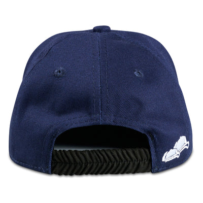 Soulbuddy Kinder Cap in Dunkelblau – Rückansicht mit Stick (Variante Rubber) – weitere Ansicht