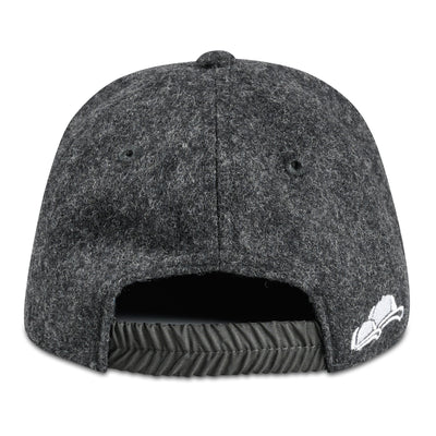 Soulbuddy Kinder Snapback Cap in Dunkelgrau – Rückansicht mit Stick (Kids S)