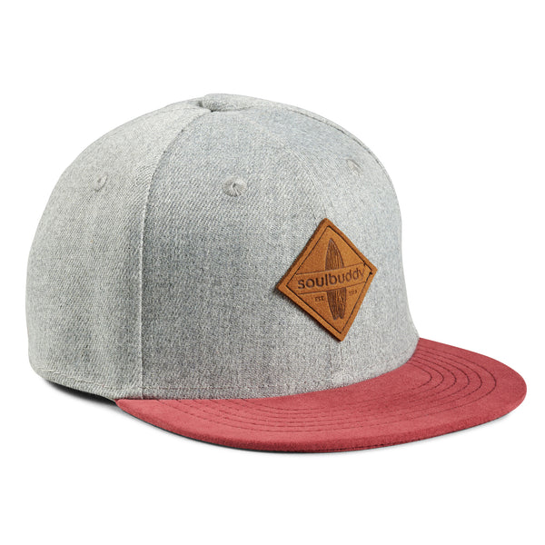 Casquette snapback KIDS en Gris-Rouge